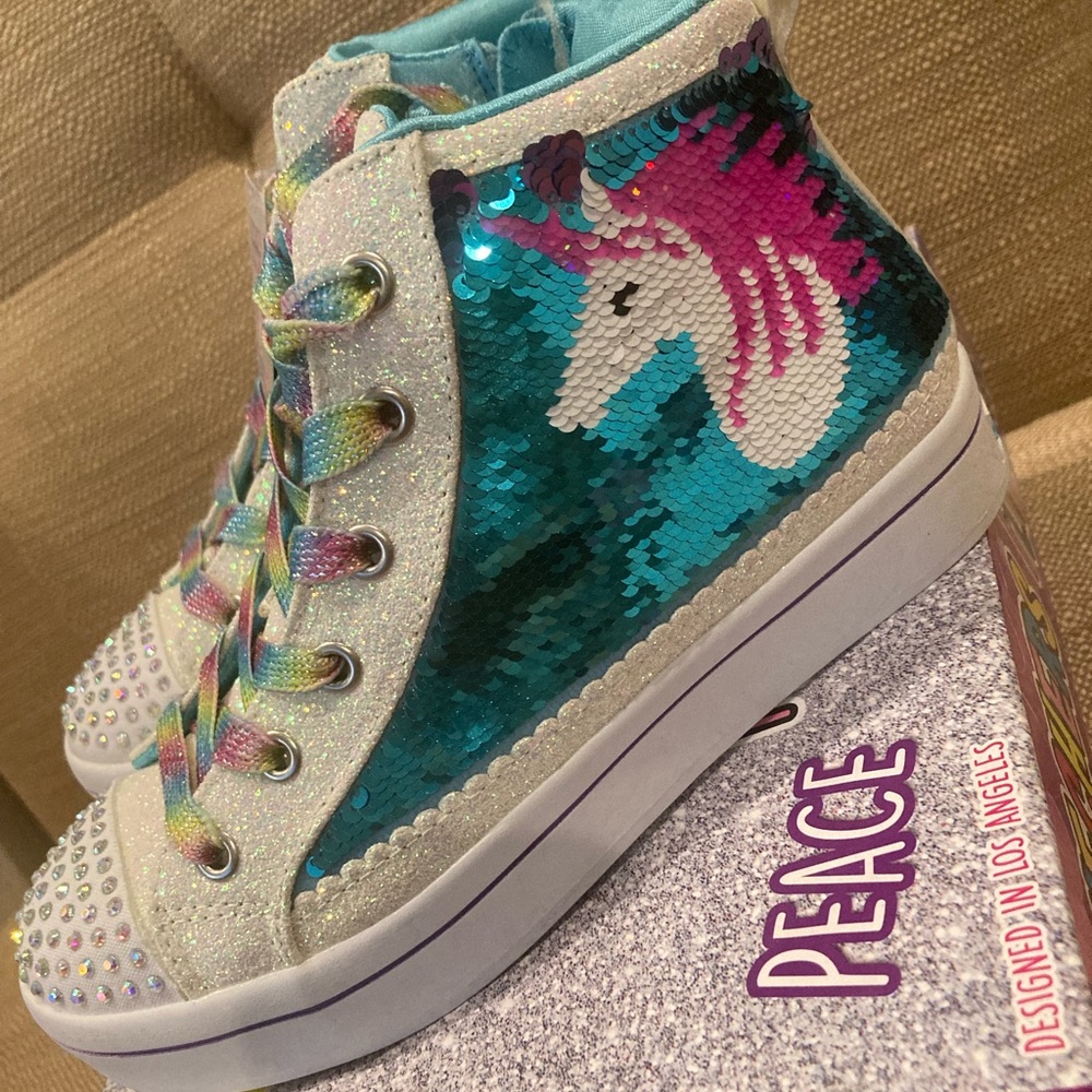 NWT - Sketchers Unicorn Flip Kicks - Girls Sz 3